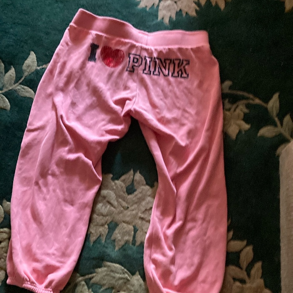 Pink Sweatpants with Heart Logo